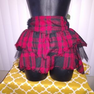 Hot Topic Size XXL Plaid Skater Mini Skirt
